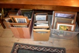 4 Boxes Of Assorted Pictures And Frames