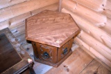 Wooden Hexagon End Table