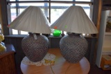 Pair Of Matching New Table Lamps Round Coffee Table