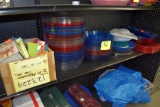 Large Assortment Of Plastic Chip And Dip Plates, Platters, Coozies,
