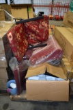 Patio Chair, Red Padded Chair, All on Pallet