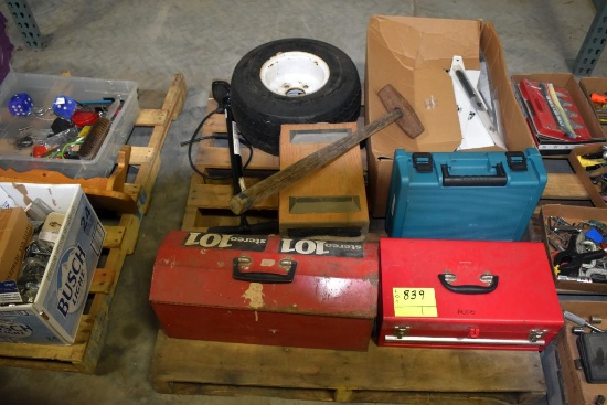 Wide Trailer Tire, Misc Tool Boxes