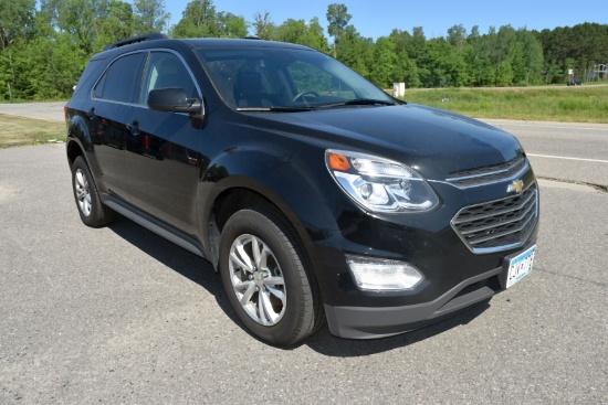 2017 Chev Equinox LT SUV AWD, 4 Door, Full Power, Black, 74,326 Miles