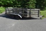 Tandem Axle Shop Built Trailer, 16’ Bumper Hitch, Sells With Bill of Sale, No Title