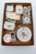 Large Assortment Of Porcelain Ashtrays, handpainted and some with advertising