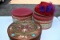 3 Hat Boxes & 2 Hats