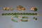 Jade Jewelry, 3 Rings, 2 Pins, 2 Bracelets & I Set of Earrings