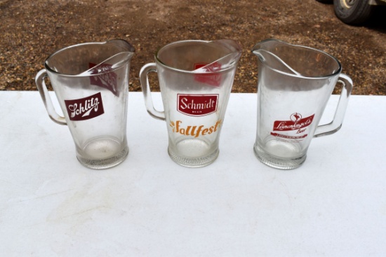 Schmidt, Schiltz & Leinenkugels Beer Pitchers