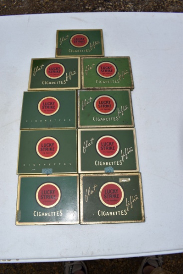 (9) Lucky Strike Cigarettes Cases