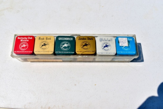 Smoking Tobacco Tins Full, Brush Creek, London Dock, Whitehall, Kentucky Club, Greenbrier