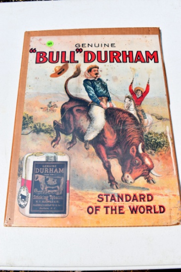 Genuine Bull Durham Paper Advertising On Cardbaord