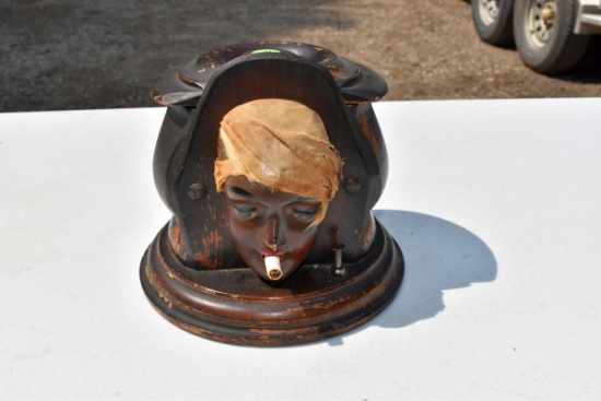 Wooden Cigarette Dispenser, Has Some Damage To Wooden Finish