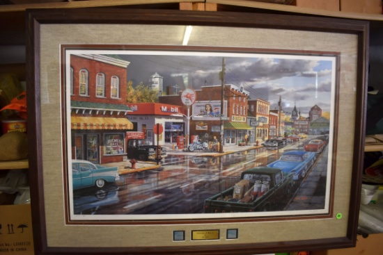 Ken Zylla "Reflections Of Main Street" Singed And Numbered Framed Print, 2784/19600