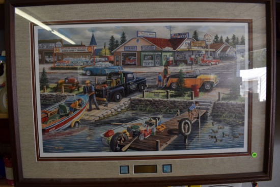 Ken Zylla "Lake Front Treasury" Signed And Numbered Framed Print, 2784/9600