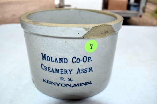 Moland Co-Op Creamery,Kenyon Mn Butter Tub With Chips