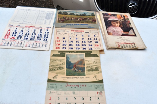 Kenyon, MN Advertising Calendars From the 1950's & 60's