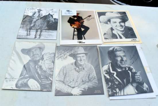 Assortment Of Country Western Autographed Pictures
