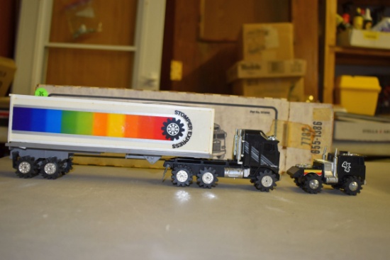 Schaper Stomper Semi Tractor & Trailer Set, In Box With Extra Single Axle Semi Tractor