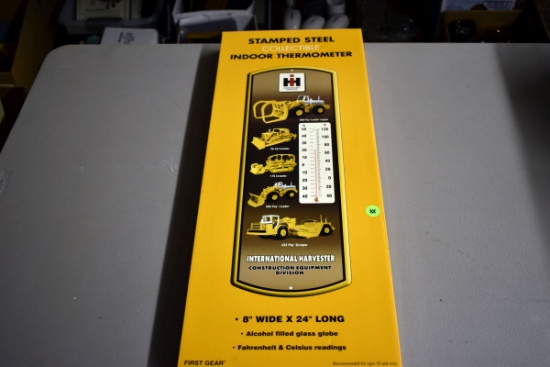 1st Gear Stamped Steel Collectible IH Indoor Thermometer