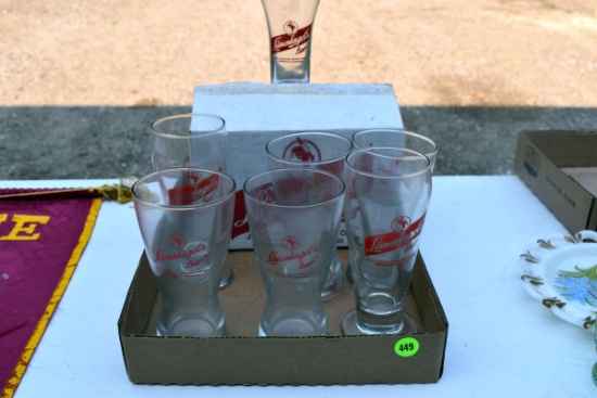6 Leinenkugels Beer Glasses& 6 New Beer Glasses in Box