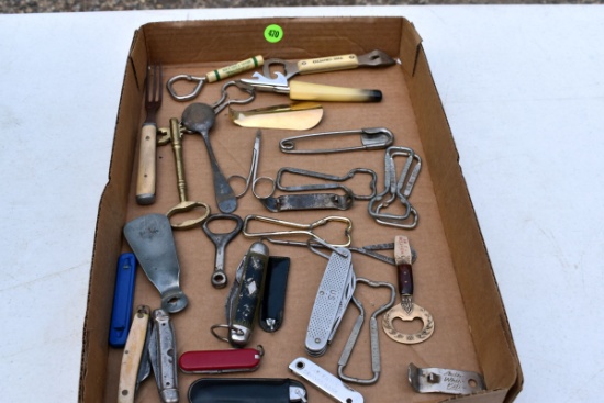 Assortment Of Knives & Beer/Bottle Openers