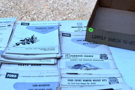 Ford Operating Manuals, Instructional Books, Parts Books, Large Lot