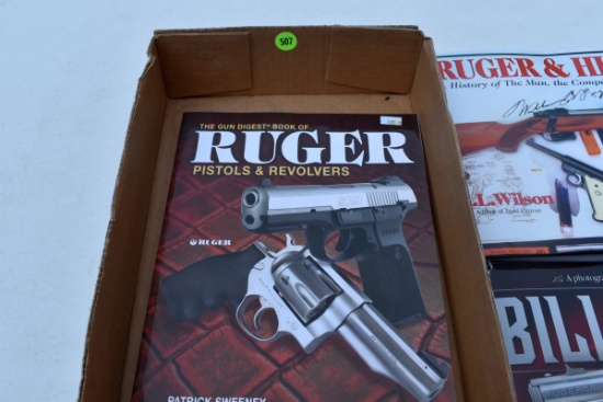 3 Books, Gun Digest Of Ruger, Ruger & His Guns, Bill Ruger's