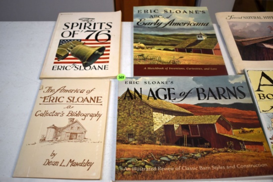 9 Eric Sloane Books Hard & Soft Cover