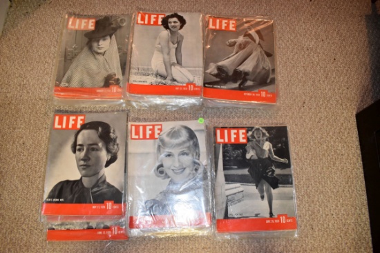 Large Assortment 1939 Life Magazines January - December