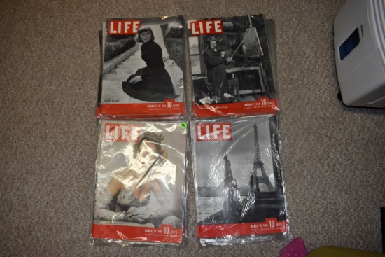Large Assortment 1946 Life Magazines January - December