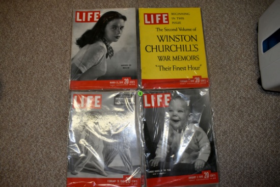 Large Assortment 1949 Life Magazines January - December