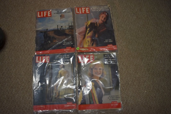 Assortment 1956 Life Magazines January - December