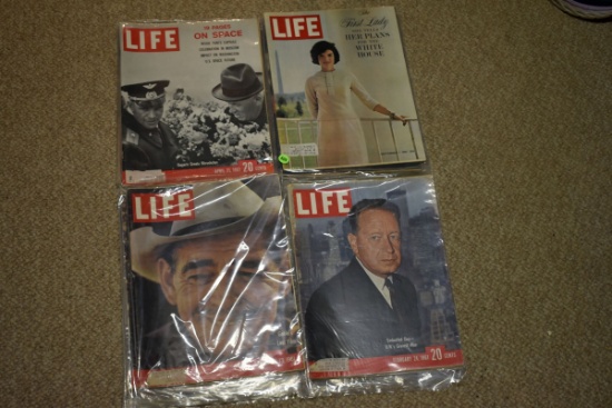 Assortment 1961 Life Magazines January - December