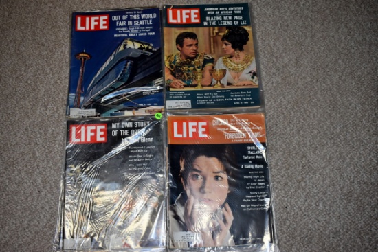 Assortment 1962 Life Magazines January - December