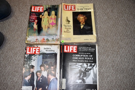 Large Assortment 1968 Life Magazines January - December