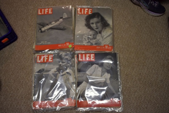Large Assortment Of 1941 Life Magazines