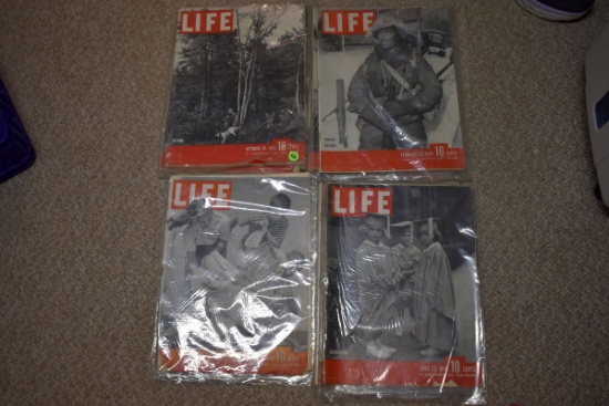 Assortment of 1945 Life Magazines