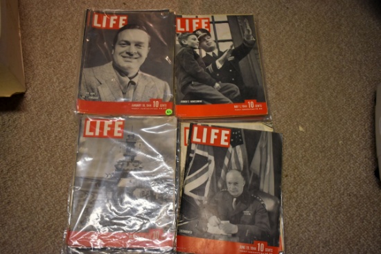 Large Assortment Of 1944 Life Magazines