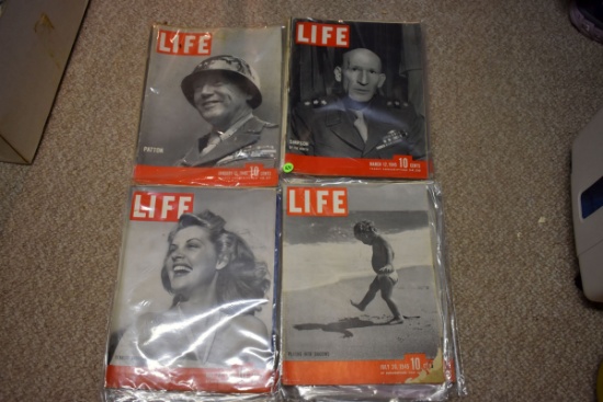 Large Assortment Of 1945 Life Magazines