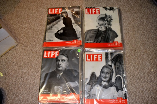 Large Assortment Of 1946 Life Magazines
