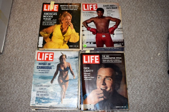 Large Assortment Of 1970-71 Life Magazines