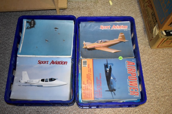 2 boxes of Aviation Magazines