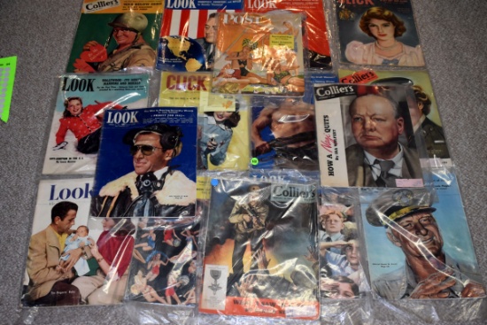 LOOK, Colliers,POST & CLICK Magazines from 1940s