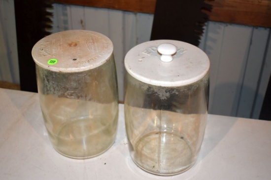 2 Edison Glass Battery Jars