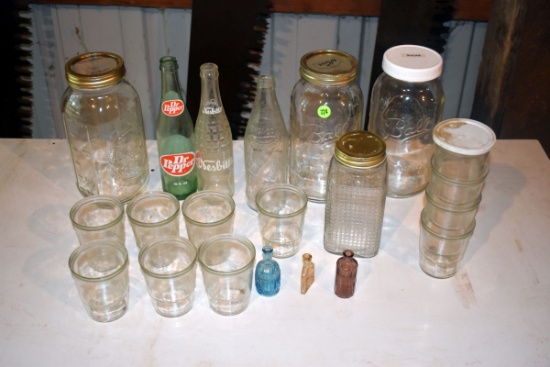 Assortment of Glass Jars