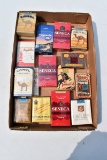 Assortment of cigarette packs, Faros, Patriotas, Johnnie Walker, Seneca, Camal