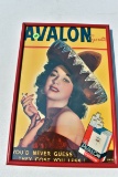 Avalon Cigarette Framed Advertising