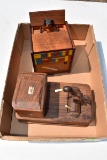 Two Wooden Cigarette Dispensers