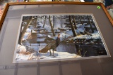 Ken Zylla Turkeys By River Framed Print