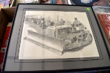 Don Graytak Catapillar Dozer Pencil Drawing Signed and Numbered Frameed Print, 116/500